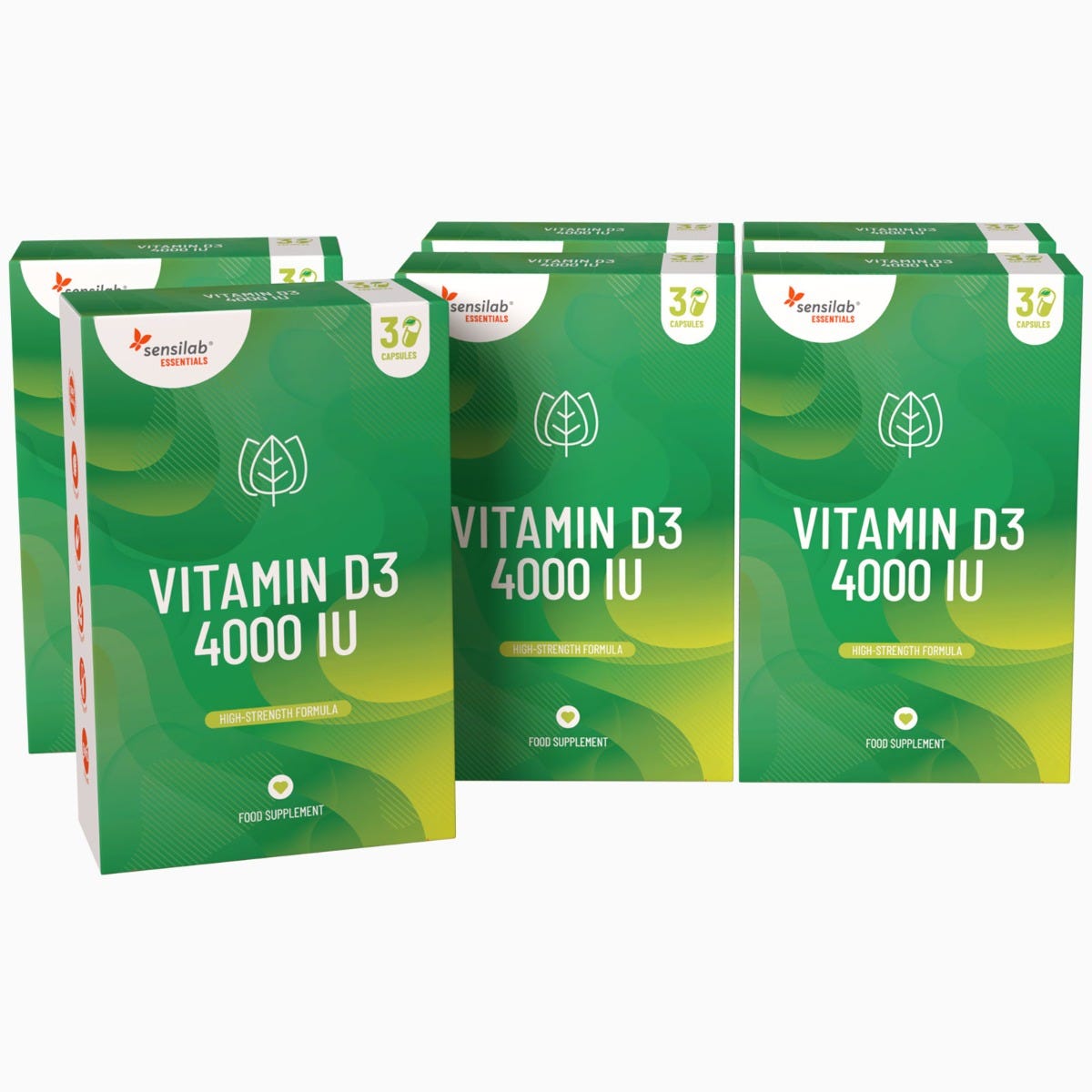6x Essentials Vitamina D3 4000 IU - Formula ad alta potenza con 4000 I.U.