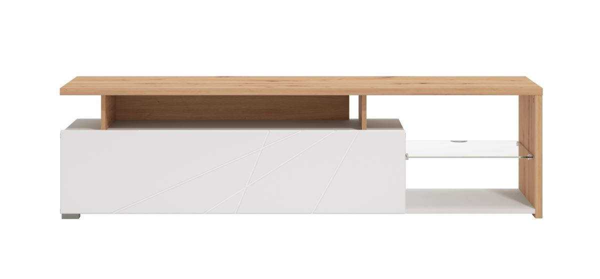 Televízny stolík alaric - biela/dub artisan.

 

Horná doska stolíka nájde využitie ako stojan pod televízor.

 

Televízny stolík Alaric v inom farebnom prevedení nájdete nižšie v súvisiacich produktoch spolu s ďalšími tipy na nábytok do obývacej izby.