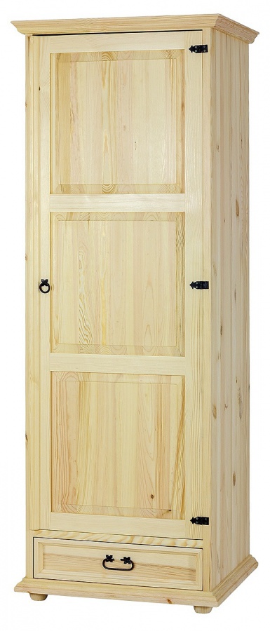 Úzka skriňa s šatníková tyčou szy 102a slim - k16 antická biela.