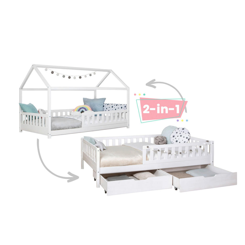 MID.YOU POSTEĽ S ÚLOŽNÝM PRIESTOROM, 100/200 cm biela.