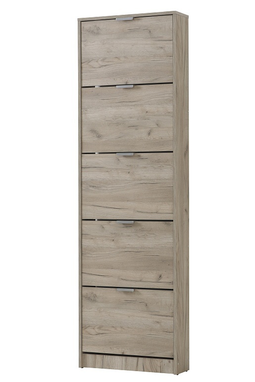 Výklopný botník 5-dvierkový felix - dub šedý.

 

Zadná časť botníku je otvorená, vďaka čomu zaisťuje odvetrávanie, čo je žiaduce najmä v letnom období, kedy sa nám chodidla v obuvi potí.

 

Výklopné botníky Felix v inej veľkosti a farebnom prevedení nájdete nižšie v súvisiacich produktoch.