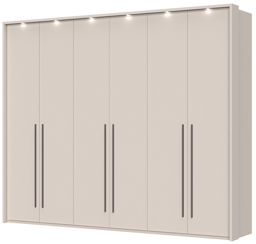 Šesťdverová šatníková skriňa s led osvetlením baptiste - béžová.

 

Šesťdverová šatníková skriňa je opatrená plnými dvierkami.

 

Rozmery šesťdverovej šatníkovej skrine s osvetlením Baptiste sú 277x226x60cm (š, v, h).

 

Všetky produkty z kolekcie Baptiste nájdete nižšie v súvisiacich produktoch.