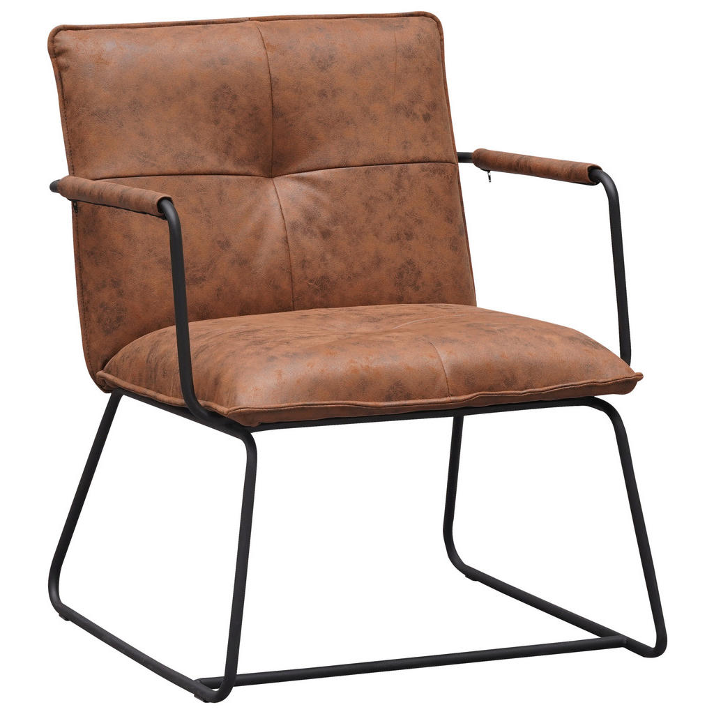 MID.YOU KRESLO, kov, textil, koňaková.