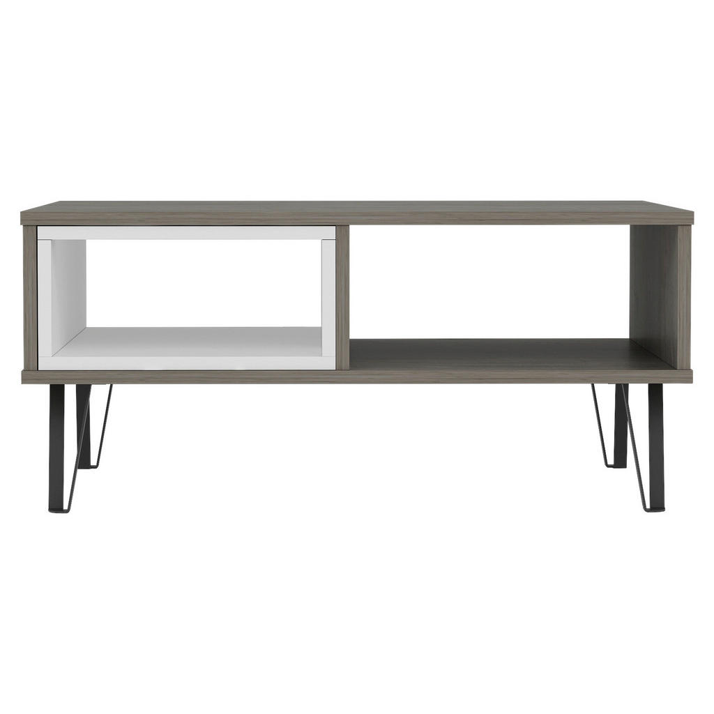 Livetastic KONFERENČNÝ STOLÍK, biela, tmavý dub, kompozitné drevo, 90/60/41,1 cm.