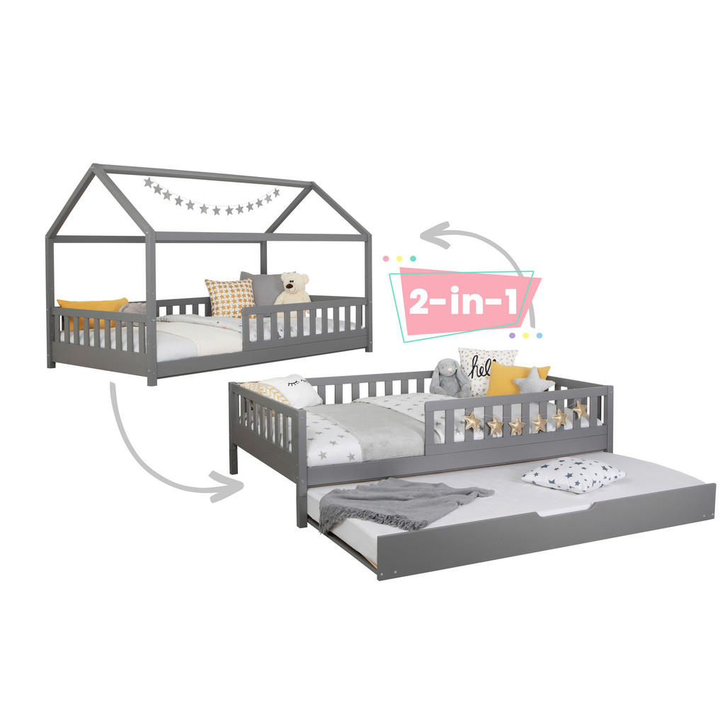 MID.YOU VÝSUVNÁ POSTEĽ, 140/200 cm svetlosivá.