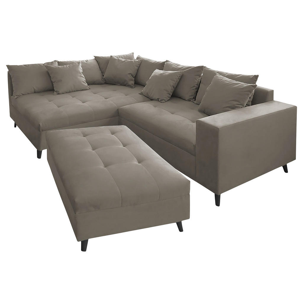 MID.YOU ROHOVÁ SEDACIA SÚPRAVA, textil, sivá.