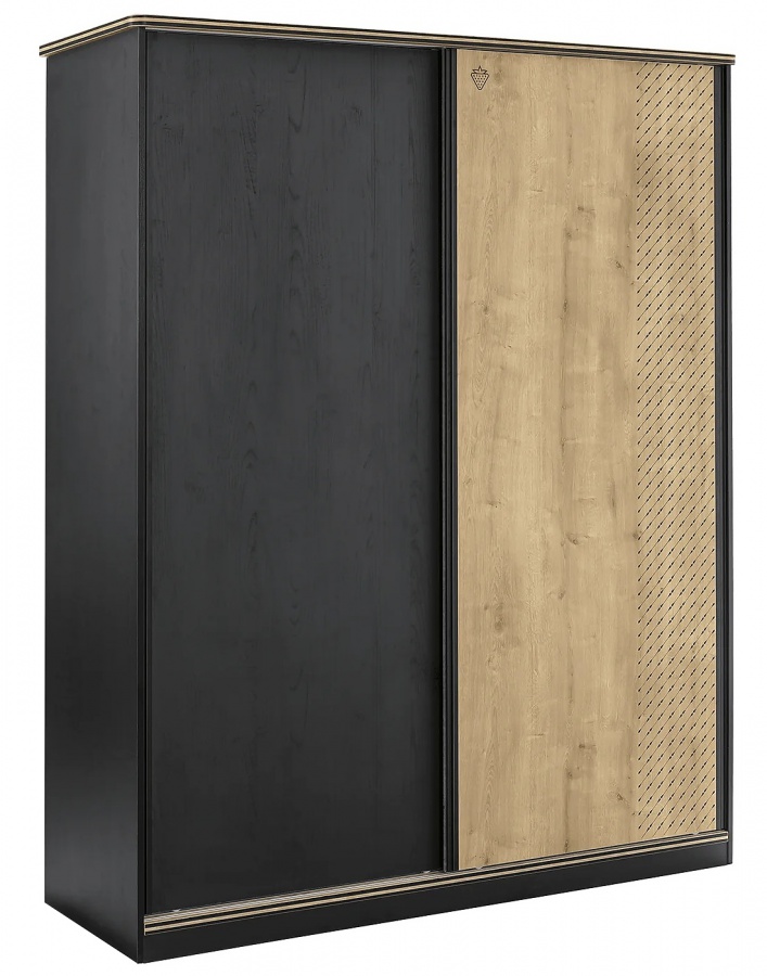 Šatníková skriňa s posuvnými dverami sirius - dub čierny/dub zlatý.

 

Vnútorný priestor skrine je veľmi vyvážene delený.

 

Chrbát skrine je navyše obohatený o vetracie otvory, čo prispieva k lepšiemu vetranie uložených vecí. Istenie na stenu, aby nedošlo k preklopeniu skrine, je súčasťou produktu.

 

Rozmery šatňové skrine s posuvnými dverami Sirius sú 164x206x59cm (š, v, h) 