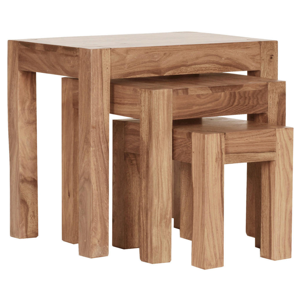 MID.YOU SADA ZASÚVACÍCH STOLÍKOV, akácia, farba akácie.