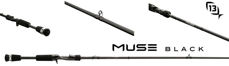 13 fishing prút muse black casting 2,16 m 15-40 g.
 • Karbónové sedlo navijaka 
 • Nerezové očká ALPS v matnej úprave s vložkami zo zirkónu a špičkou SIC 
 • Odolná delená rukoväť z EVA