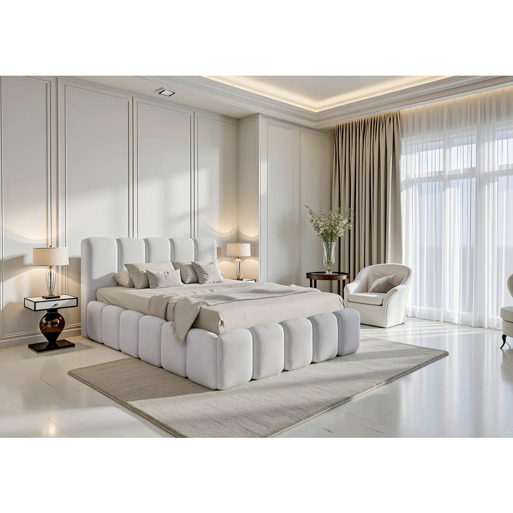 Livetastic ČALÚNENÁ POSTEĽ, 160/200 cm, sivá.