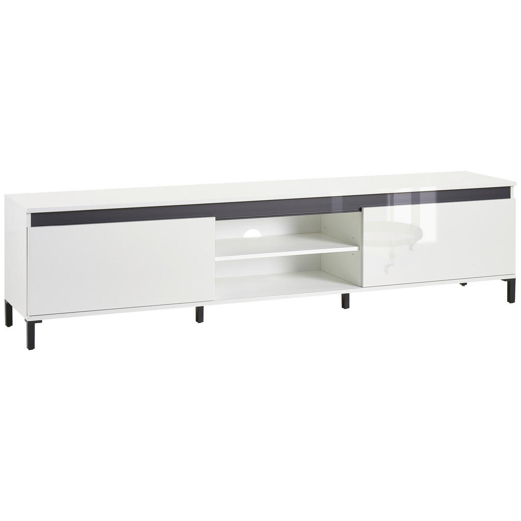 Xora NÍZKA KOMODA, biela, biela s vysokým leskom, 200/50/40 cm.