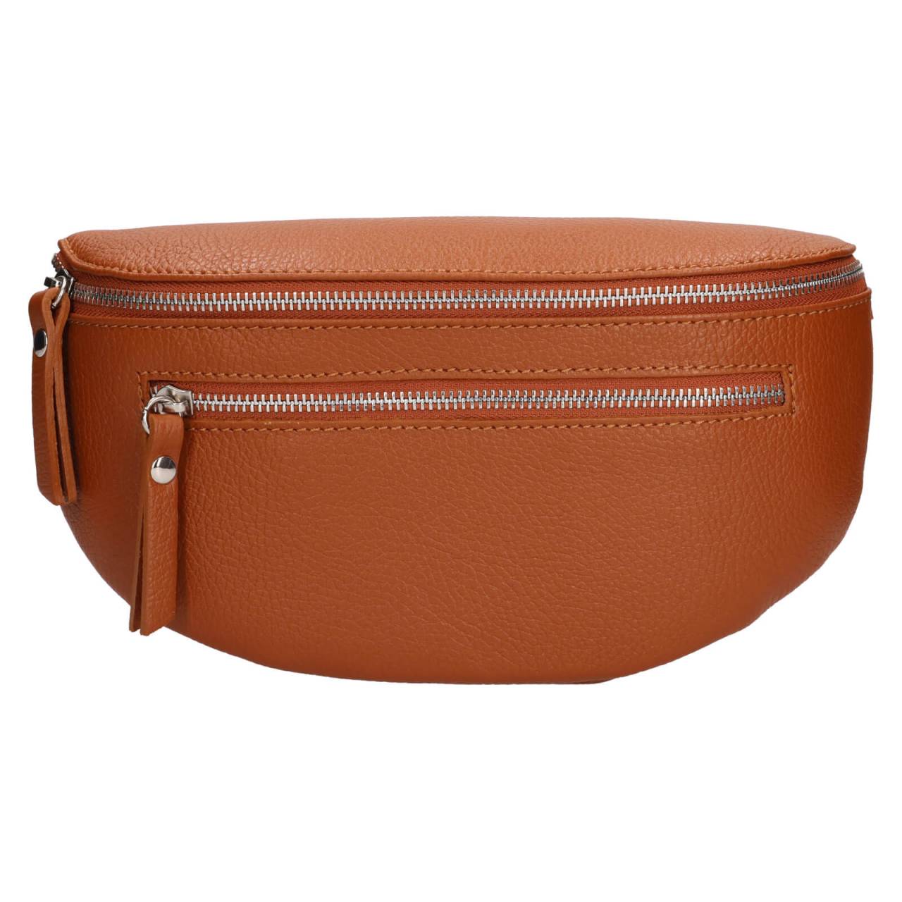 Dámska kožená ľadvinka Italia Pavla - koňak.