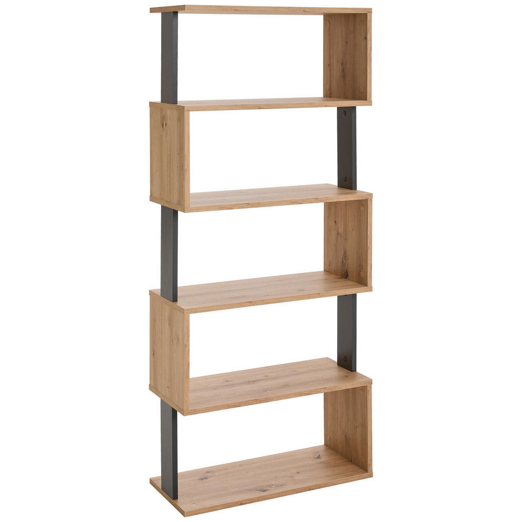 Xora REGÁL, antracitová, dub artisan, 70/161/30 cm.