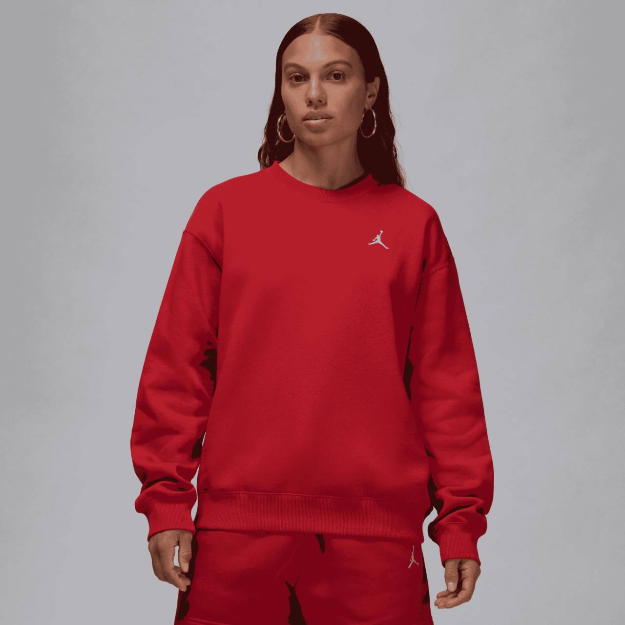 Jordan Women Brooklyn Fleece Crew-Neck Sweatshirt L.