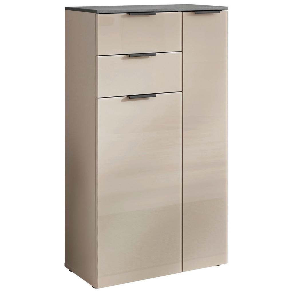 Venda STREDNE VYSOKÁ SKRINKA, antracitová, kašmírová, 60/107/30 cm.