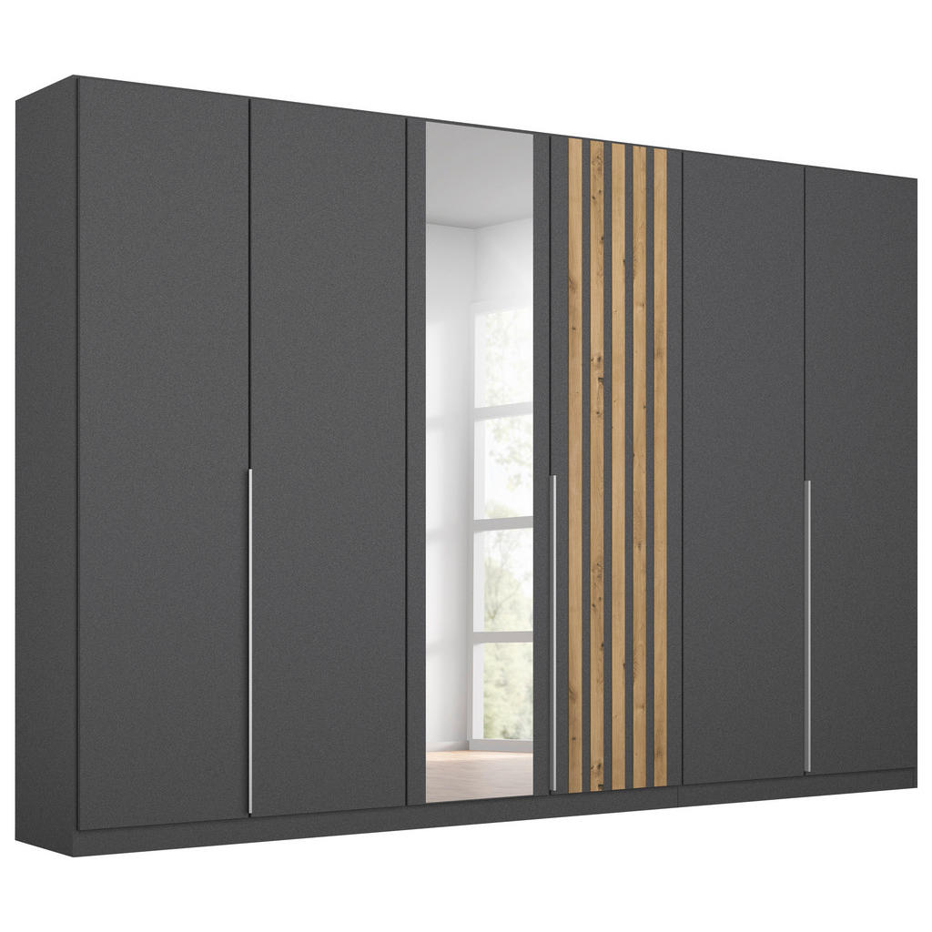 Rauch Möbel SKRIŇA S OTOČNÝMI DVERAMI, sivá, dub artisan, 271/210/54 cm.