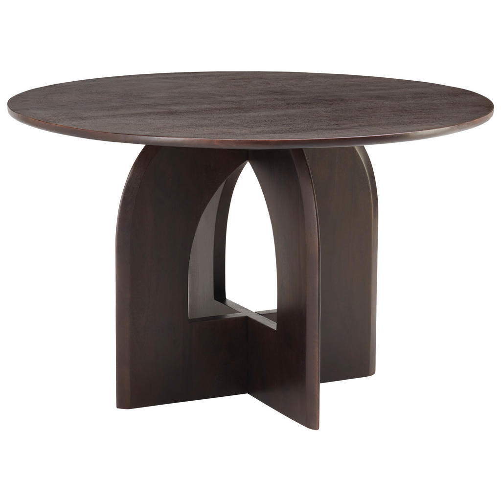 MID.YOU JEDÁLENSKÝ STÔL, mangové drevo, farba vlašského orecha, 120/76/120 cm.