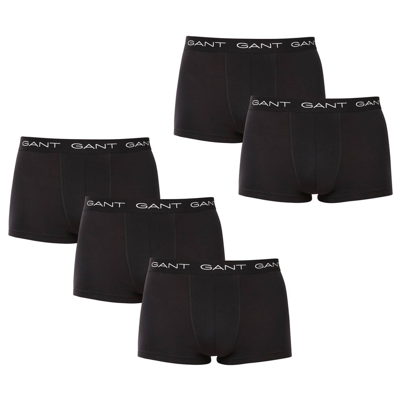 5PACK pánske boxerky Gant čierne (900025003-005) L, trenky.
Stavte na pohodlie a nadčasový vzhľad s pánskymi boxerkami GANT v nadčasovej farebnej kombinácii.
Prvotriedny materiál pre každodenné pohodlie
Boxerky sú vyrobené z kvalitnej zmesi bavlny a elastanu.
Moderný dizajn do práce aj na večerné rande
Jednoduchý dizajn dopĺňa vytkávaná guma v páse s logom GANT, ktorý je mäkký a netlačí.
Prečo by ste určite mali vyskúšať boxerky GANT

Kvalitný materiál a pohodlný strih:Mäkká bavlna s elastanom zaručuje pohodlie a skvelý strih.
Štýlový minimalistický dizajn: Klasické farebné prevedenie a vyšívané elastické logo pôsobia elegantne a moderne.
Univerzálnosť: Ideálne na každodenné nosenie, do práce, na šport aj na voľný čas.

Spodná bielizeň GANT pre štýlových mužov
Od roku 1949 je značka GANT synonymom precízneho remeselného spracovania a kvalitných materiálov.
Ako sa starať o pánske boxerky GANT
Aby vám spodná bielizeň dlho vydržala v skvelom stave, odporúčame dodržiavať tieto tipy.

Perte: Per ich pri maximálnej teplote 40 °C.
Sušenie: Boxerky môžeš sušiť v sušičke - odporúčame nastaviť šetrný program na nižšiu teplotu.
Žehlenie: Ak je to potrebné, môžeš ich žehliť na nízku teplotu, ideálne naruby.

Tip: Nájsť ten správny kus spodnej bielizne, ktorý vám dokonale padne, môže byť náročné.