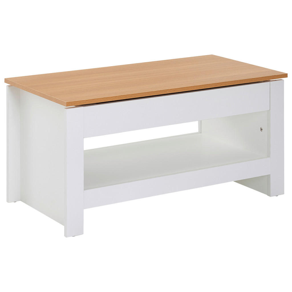 MID.YOU KONFERENČNÝ STOLÍK, biela, farba duba, kompozitné drevo, 85/47/45 cm.