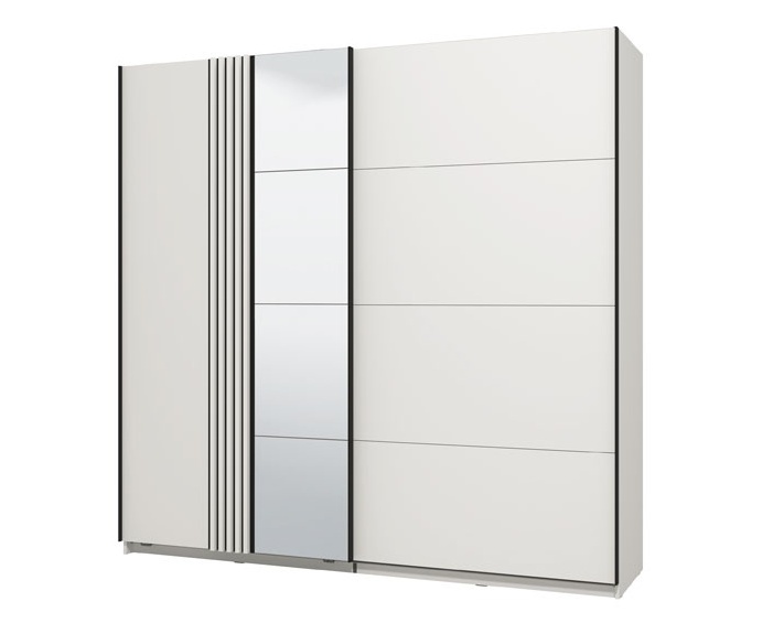 Šatníková skriňa plume-biela/čierna - základná.

 

 

Rozmery šatníkovej skrine Plume sú 217,5x220x61cm (š, v, h).

 

 

Všetok nábytok patriaci do kolekcie Plume, police a zásuvky nájdete nižšie v súvisiacich produktoch.