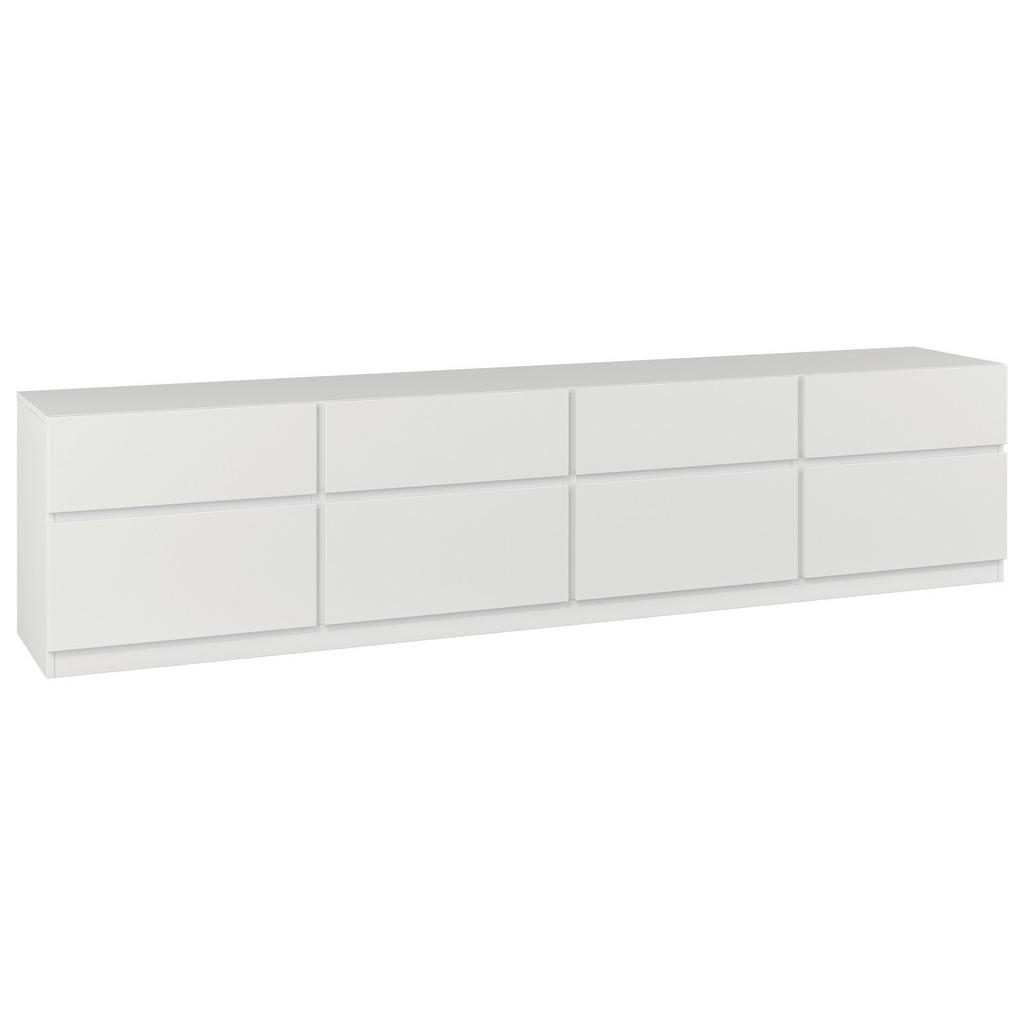 MID.YOU NÍZKA KOMODA, biela, 225/52,5/40 cm.