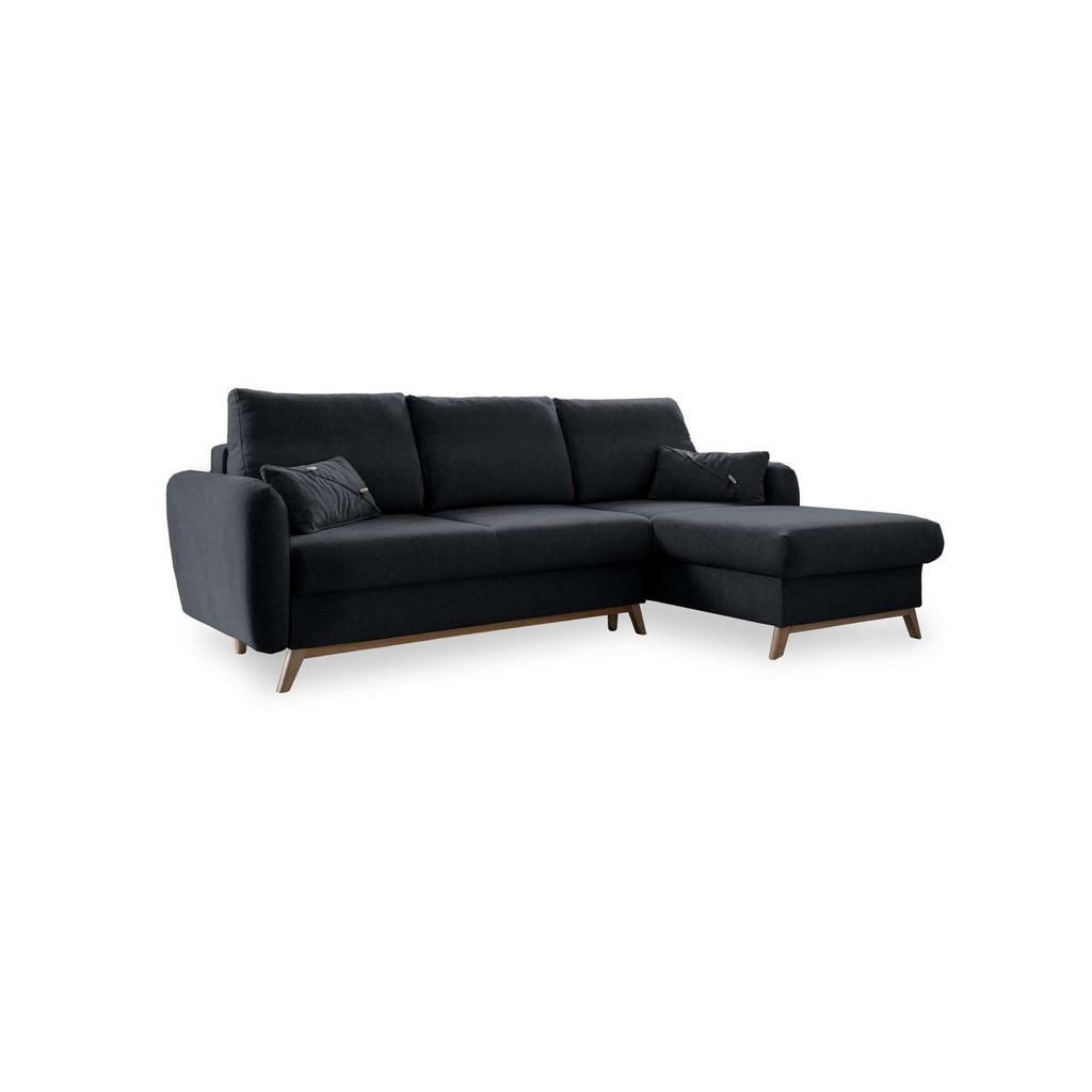 MID.YOU ROHOVÁ SEDACIA SÚPRAVA, textil, tmavosivá.