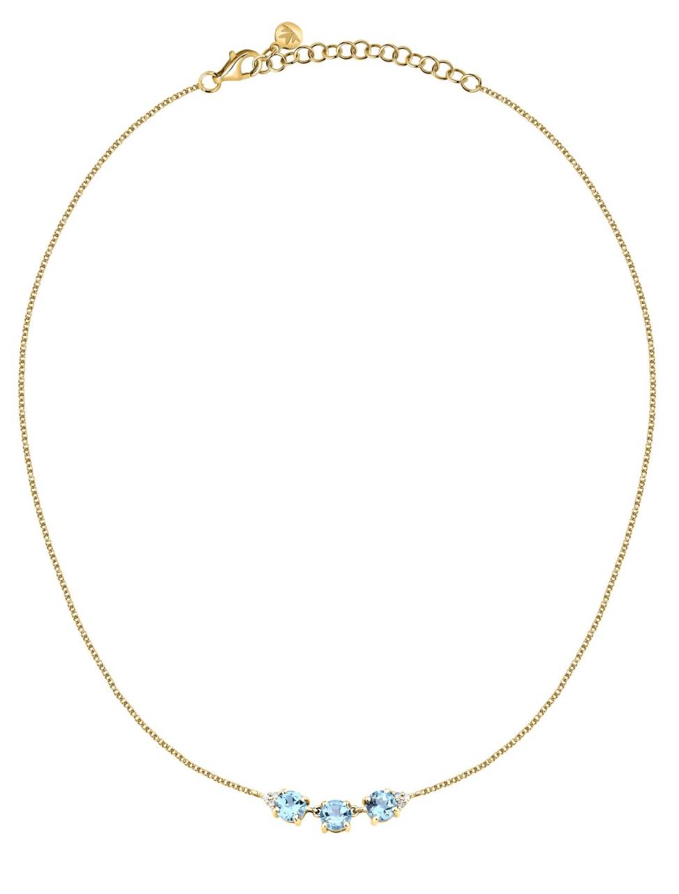 Morellato Luxusný pozlátený náhrdelník s kubickými zirkónmi Tesori SAIW302.