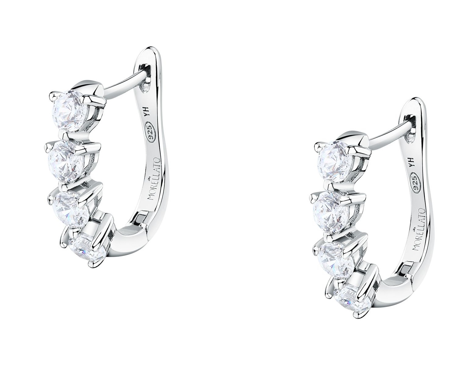 Morellato Strieborné visiace náušnice s kubickými zirkónmi Tesori SAIW264.