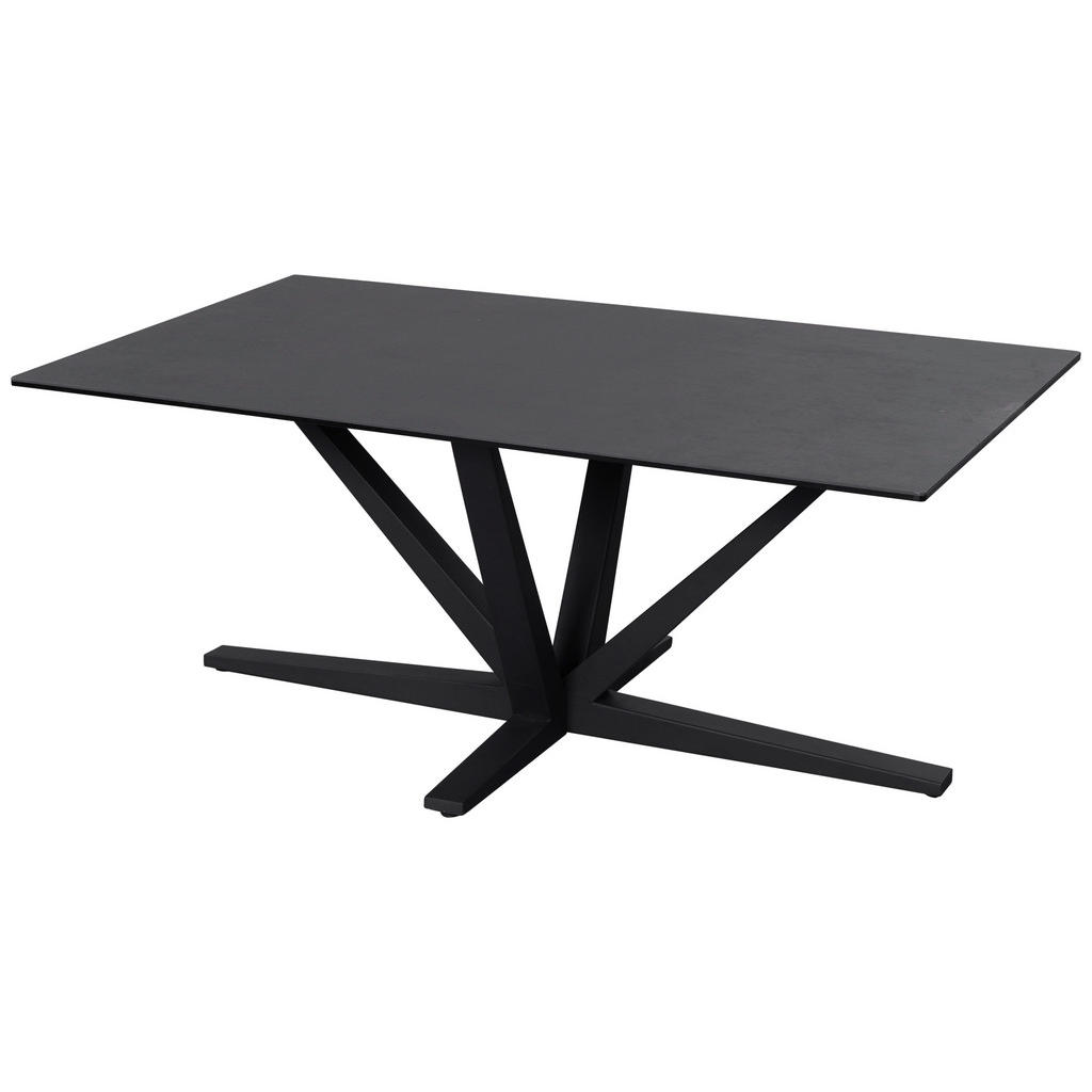 Novel KONFERENČNÝ STOLÍK, čierna, kov, sklo, keramika, 100/60/42 cm.