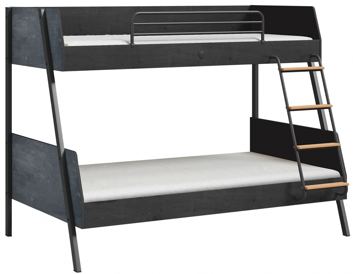 Študentská poschodová posteľ 90x200-120x200 nebula - čierna/sivá.

 

Voľný priestor pod posteľou v kombinácii s odvetrávacími otvormi v rošte postele prispievajú k lepšej cirkulácii vzduchu.

 

Rozmery poschodové postele Nebula sú 137x160x209cm (š, v, h).

 

Všetok nábytok patriaci do kolekcie Nebula nájdete nižšie v súvisiacich produktoch.