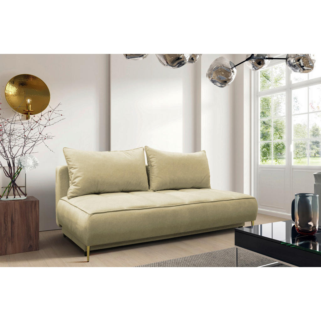 MID.YOU ROZKLADACIA POHOVKA, textil, béžová.