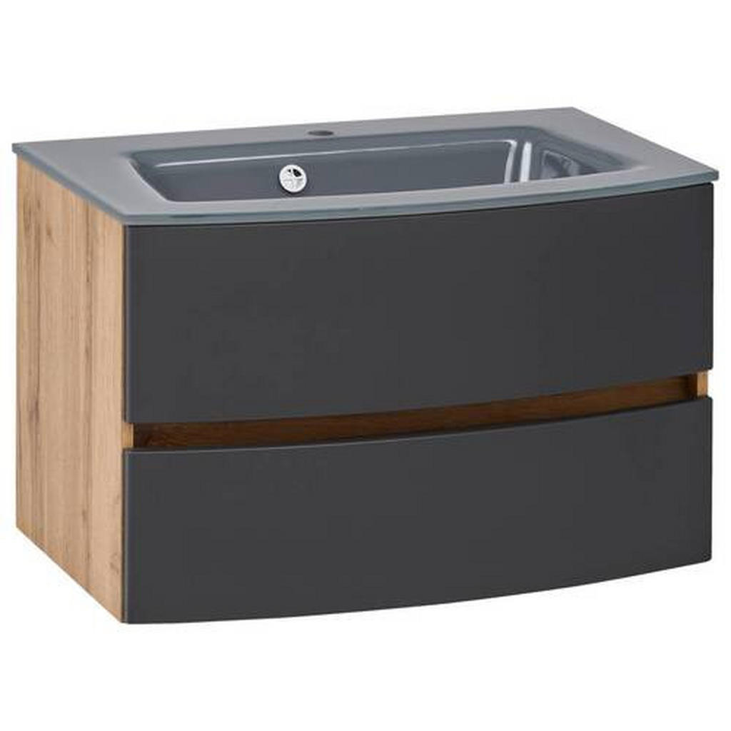 Held SKRINKA S UMÝVADLOM, sivá, farba duba, 80 cm.