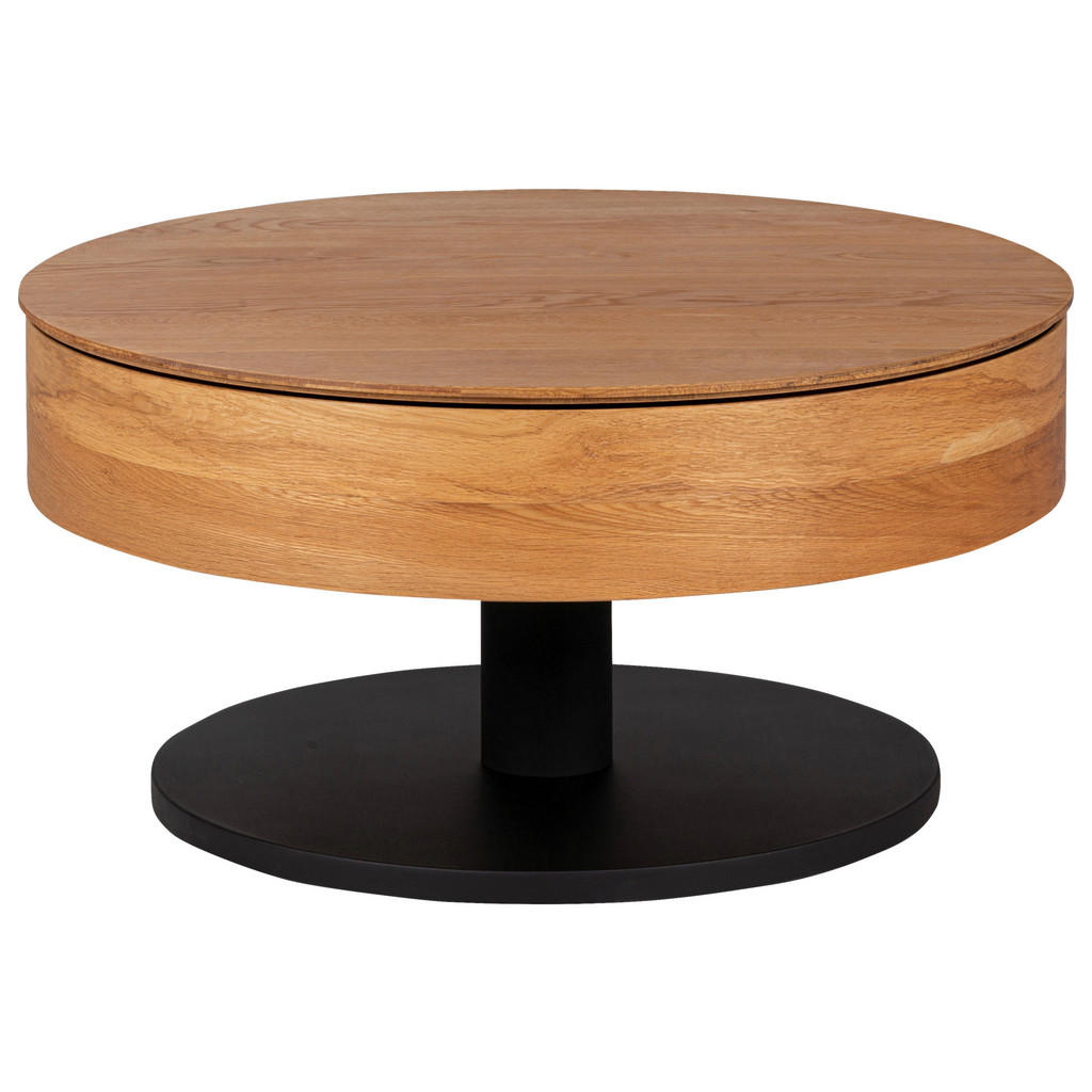 Waldwelt KONFERENČNÝ STOLÍK, čierna, farba duba, kompozitné drevo, drevo, 78/78/41 cm.