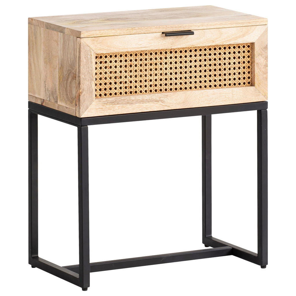 MID.YOU NOČNÝ STOLÍK, mangové drevo, prírodná farba, 50/60/30 cm.