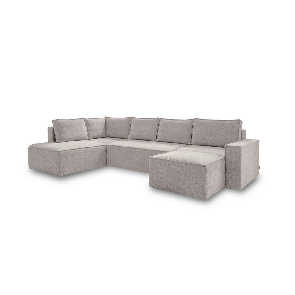 MID.YOU SEDACIA SÚPRAVA, textil, sivá, biela.