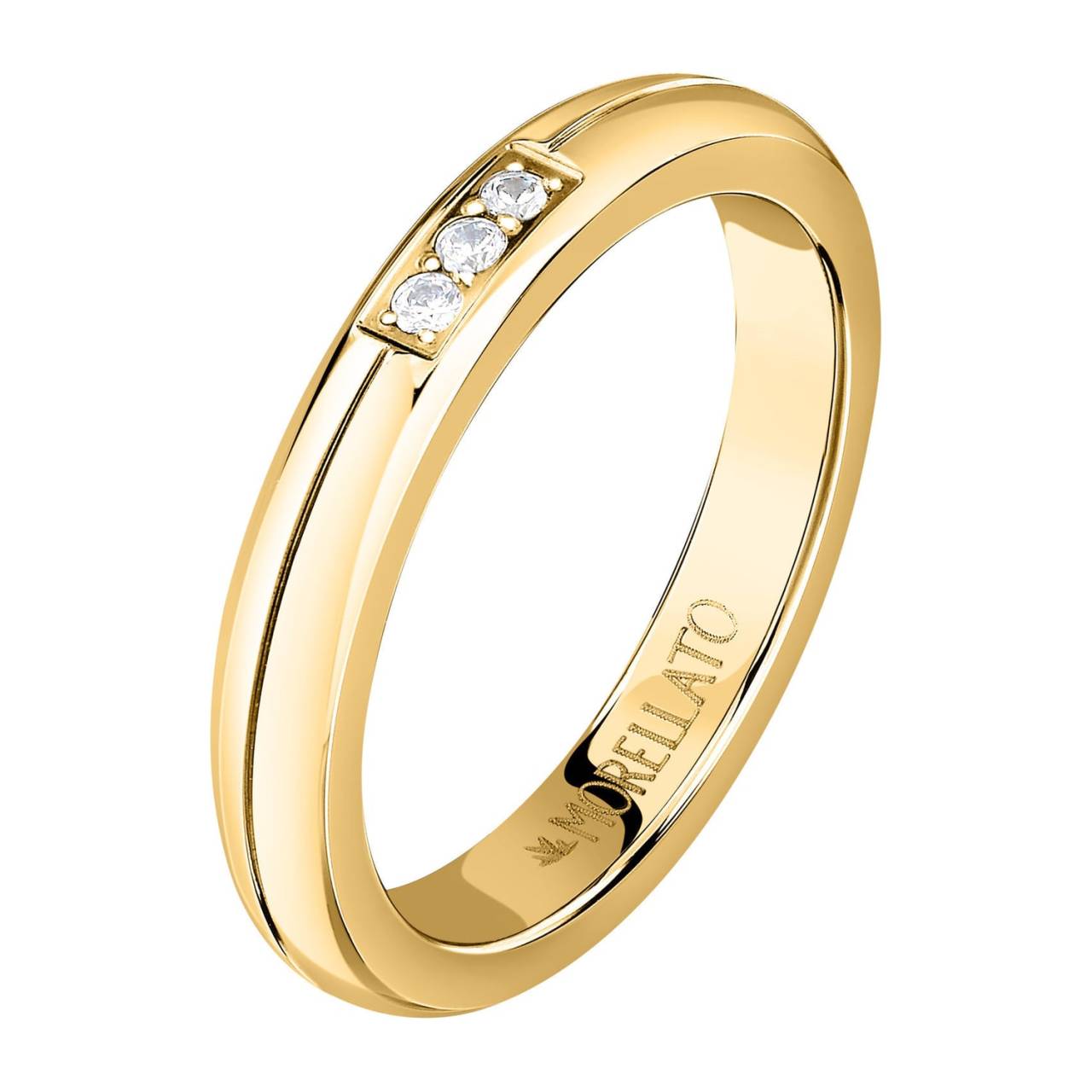 Morellato Slušivý pozlátený prsteň s kryštálmi Love Rings SNA47 50 mm.