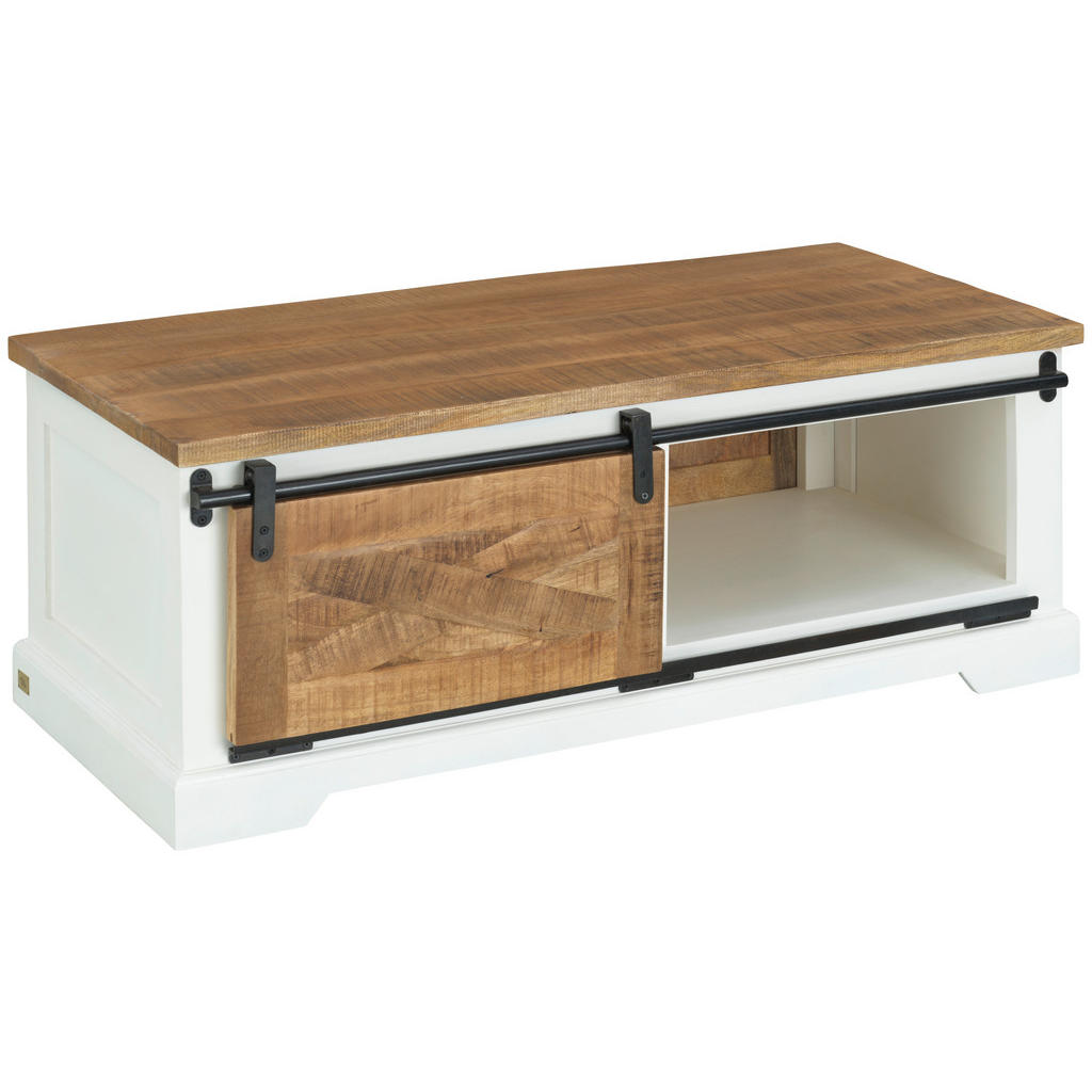 MID.YOU KONFERENČNÝ STOLÍK, prírodná farba, čierna, biela, drevo, 60/120/45 cm.