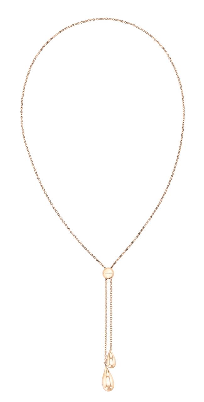 Calvin Klein Univerzálny bronzový náhrdelník z ocele Sculptured Drops 35000088.