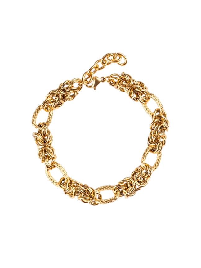 Marc Malone Očarujúce pozlátený retiazkový náramok MCB250168G.