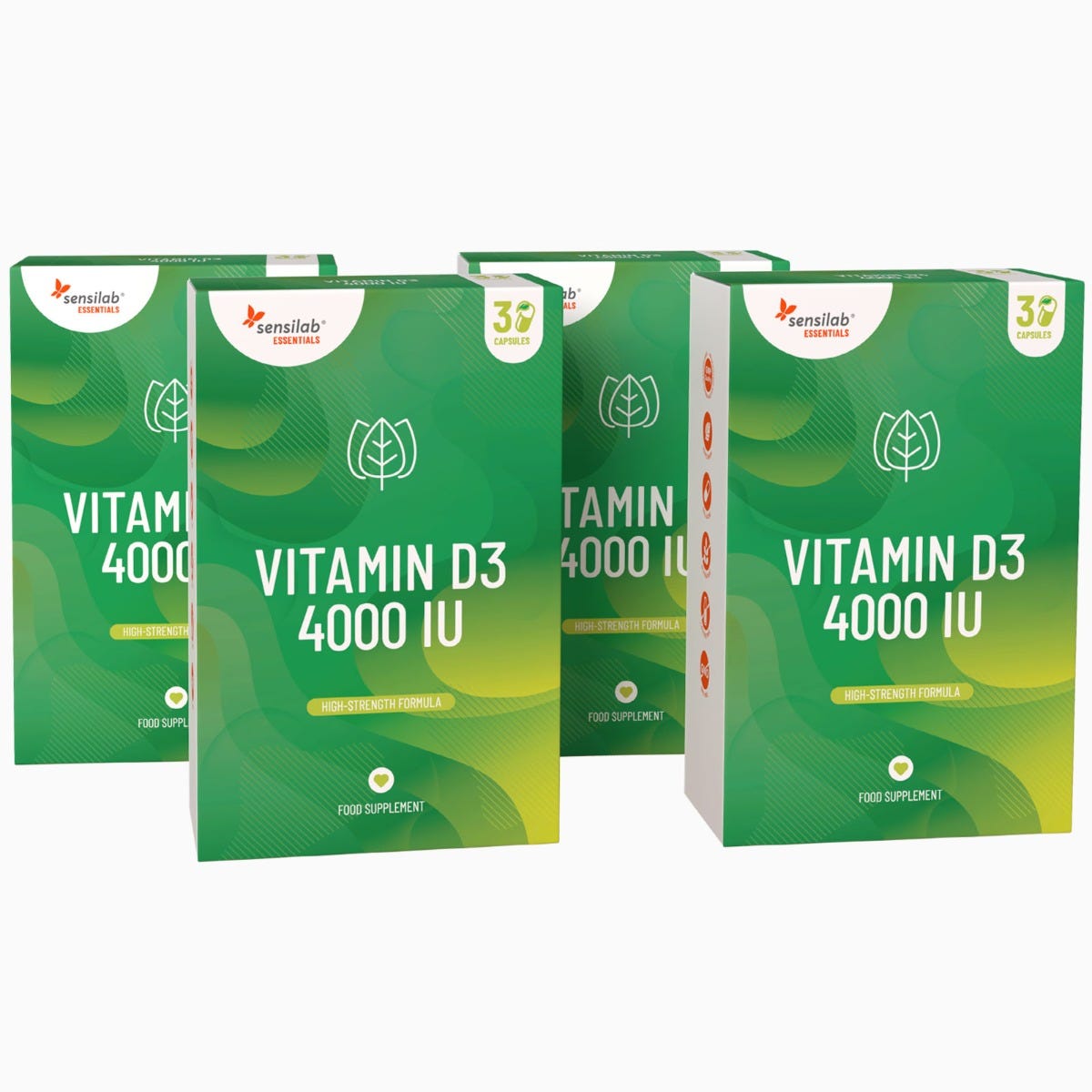 Essentials Vitamina D3 4000 IU 1+3 GRATIS - Formula ad alta potenza con 4000 I.U.