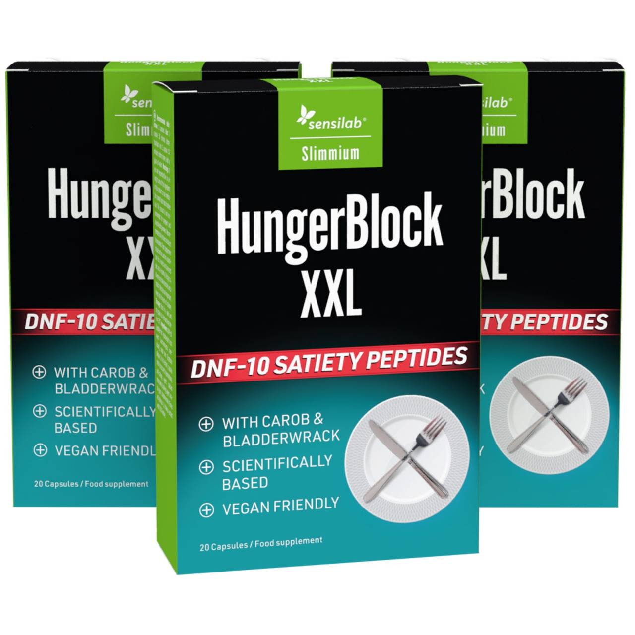 HungerBlock | 1+2 ZDARMA | Silný prírodný doplnok potláčajúci chuť do jedla | Optimálne pre boj s chuťou na sladké | 30-dňový program | SlimJOY.