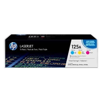 HP 125A CF373AM, azúrová/purpurová/žltá (cyan/magenta/yellow) originálny toner.
Originálny toner = záruka priamo od výrobcu tlačiarne
100 % použitie v tlačiarni - bezproblémové fungovanie s vašou tlačiarňou
Použitím originálnej náplne predlžujete životnosť tlačiarne
Osvedčená špičková kvalita - vysoko kvalitná a spoľahlivá tlač originálnou tlačovou kazetou od prvej do poslednej stránky
Trvalé a profesionálne výsledky tlače - dlhodobá udržateľnosť tlače
Kratšia prodleva pri tlači stránok
Garancia Vašej spokojnosti s použitím našej originálnej náplne
Zabezpečujeme bezplatnú recykláciu originálnych náplní
Zlyhanie náplne v menej ako 1% prípadov
Jednoduchá a rýchla výmena náplne

Kód výrobcu: CF373AM