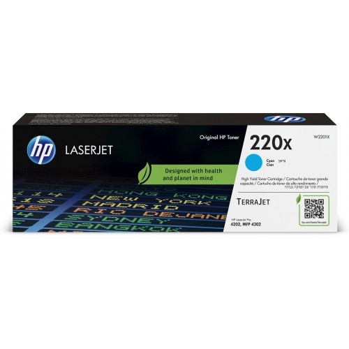 HP 220X W2201X azúrový (cyan) originálny toner.
Originálny toner = záruka priamo od výrobcu tlačiarne
100 % použitie v tlačiarni - bezproblémové fungovanie s vašou tlačiarňou
Použitím originálnej náplne predlžujete životnosť tlačiarne
Osvedčená špičková kvalita - vysoko kvalitná a spoľahlivá tlač originálnou tlačovou kazetou od prvej do poslednej stránky
Trvalé a profesionálne výsledky tlače - dlhodobá udržateľnosť tlače
Kratšia prodleva pri tlači stránok
Garancia Vašej spokojnosti s použitím našej originálnej náplne
Zabezpečujeme bezplatnú recykláciu originálnych náplní
Zlyhanie náplne v menej ako 1% prípadov
Jednoduchá a rýchla výmena náplne

Kód výrobcu: W2201X