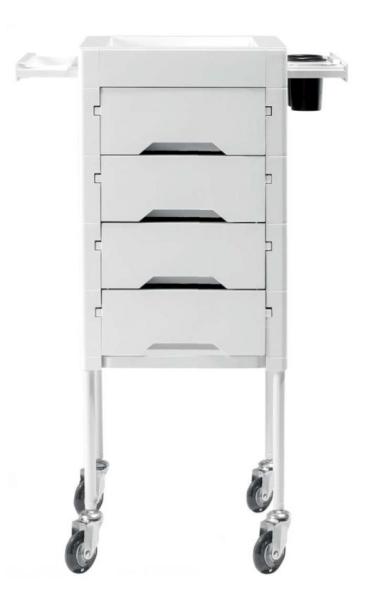 Kadernícky pracovný vozík Sibel Secret - krémový (0007381-00) + darček zadarmo.