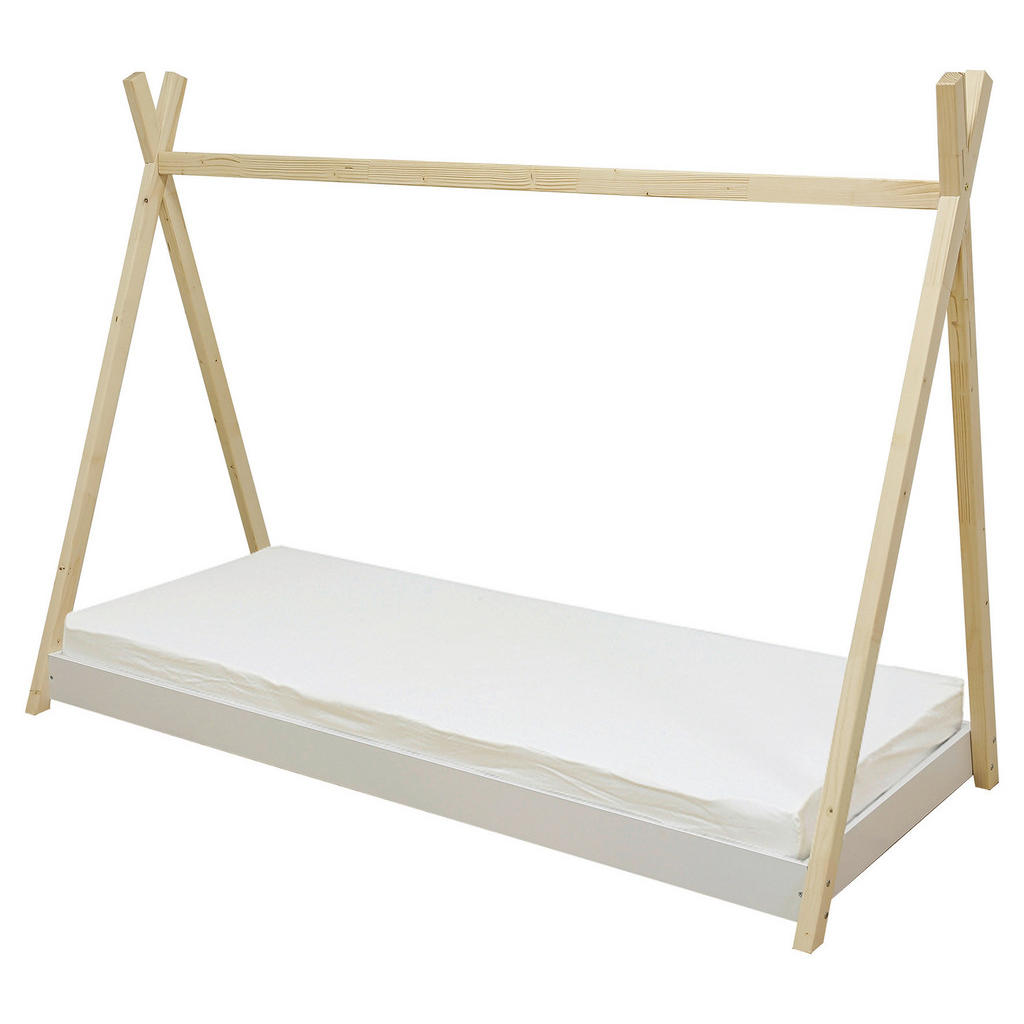 MID.YOU DOMČEKOVÁ POSTEĽ, 90/200 cm biela, farba smreku.