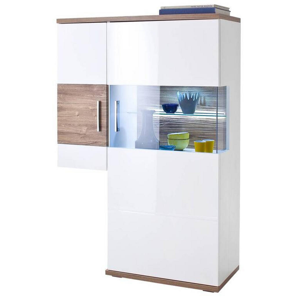 Livetastic VYSOKÁ KOMODA, biela, farba duba, 90/135/37 cm.