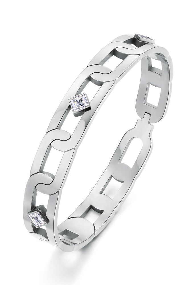 Brosway Elegantný oceľový náramok s kryštálmi With You BWY19.