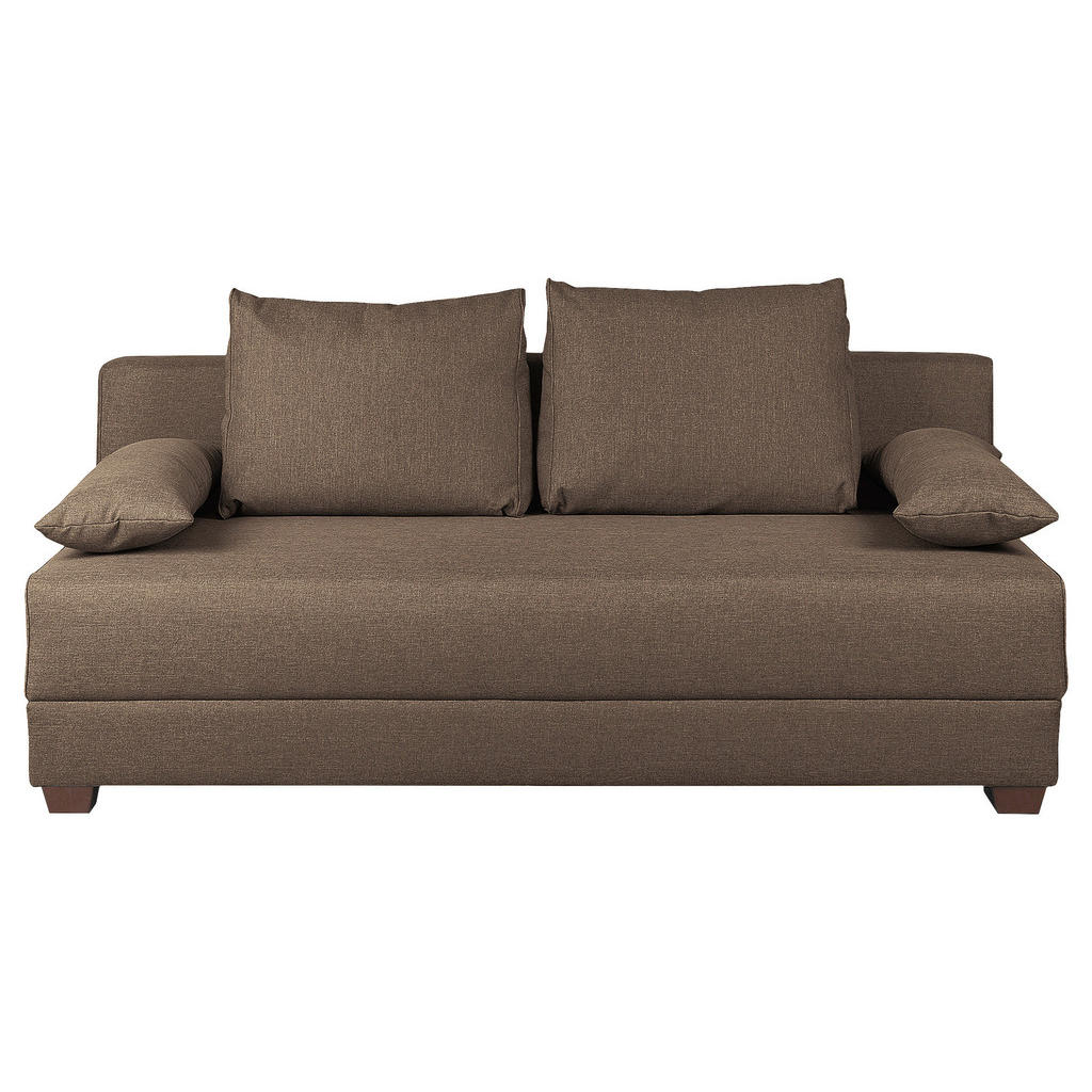 MID.YOU ROZKLADACIA POHOVKA, textil, hnedá.