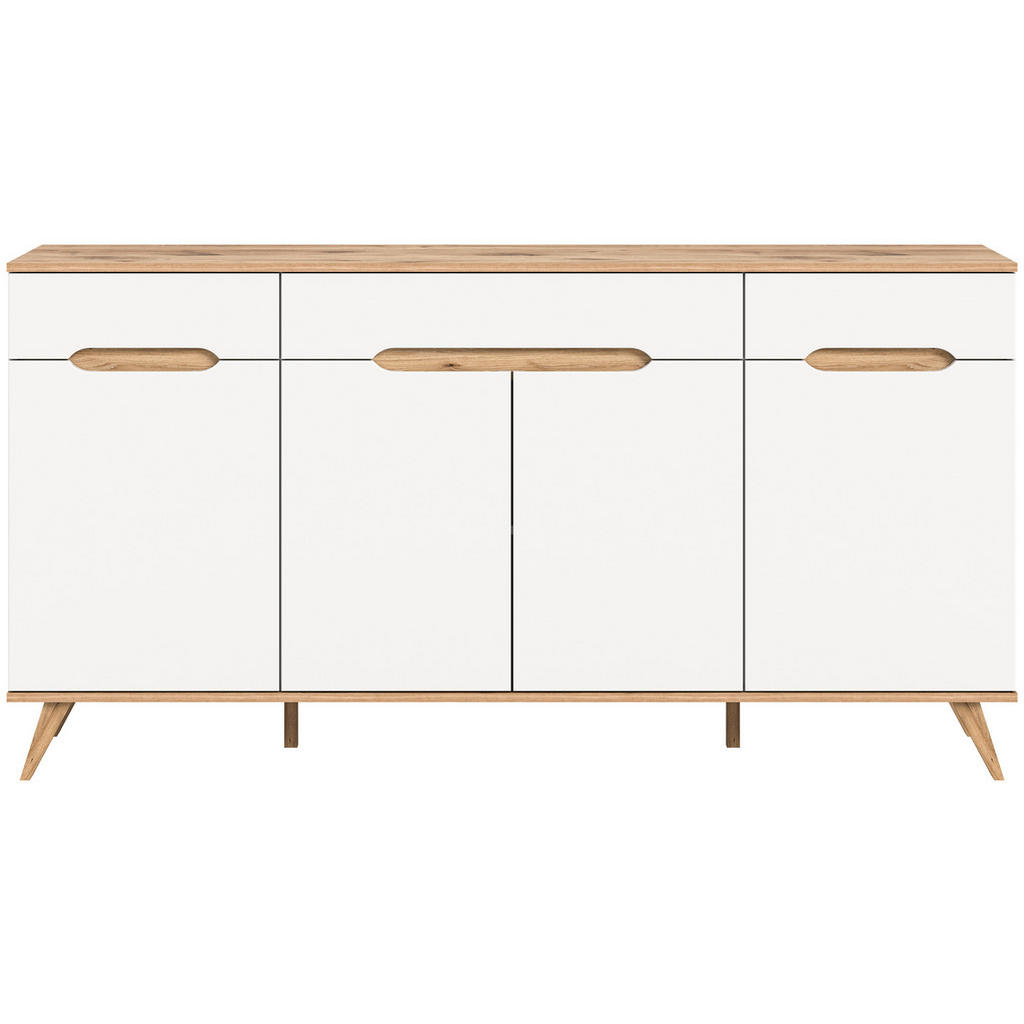 MID.YOU ŠIROKÁ KOMODA, biela, farba duba, 185/95/40 cm.