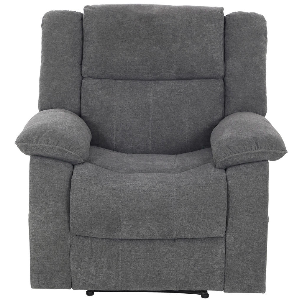 P & B TV KRESLO, textil, sivá.